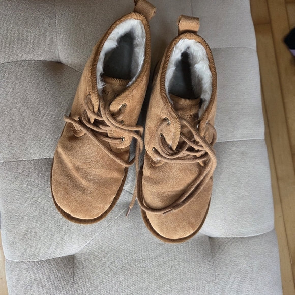 Tan Lace Up Boots - Picture 3 of 5